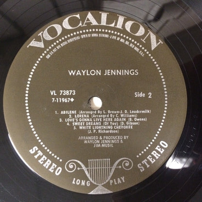 Waylon Jennings : Waylon Jennings (LP, Album, RE, Pin)
