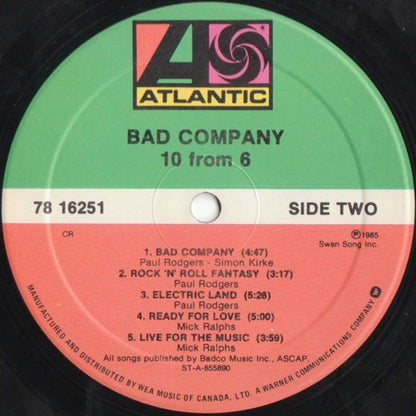 Bad Company (3) : 10 From 6 (LP, Comp)