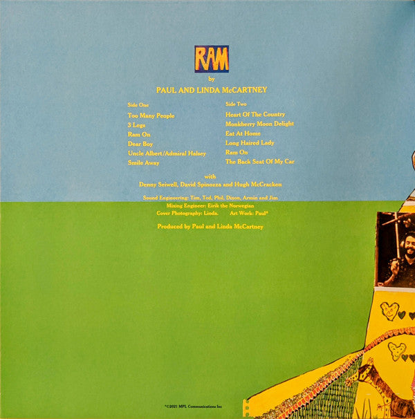 Paul And Linda McCartney* : Ram (LP, Album, Ltd, RE, RM, 180)