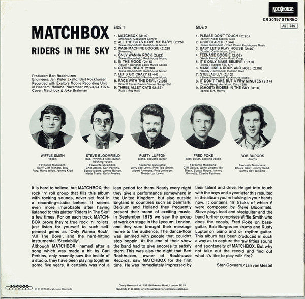 Matchbox (3) : Riders In The Sky (LP, Album, RE)