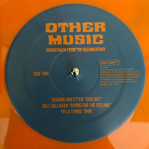 Various : Other Music: Soundtrack From The Documentary (LP, Comp, Ltd, Ora + DVD-V)