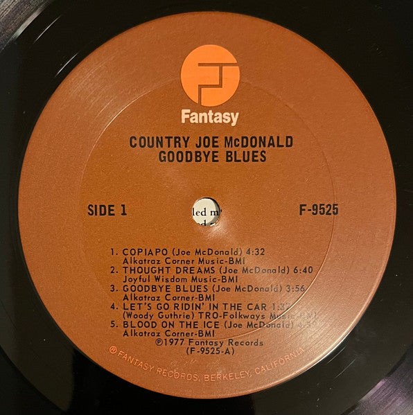 Country Joe McDonald : Goodbye Blues (LP, Album, San)