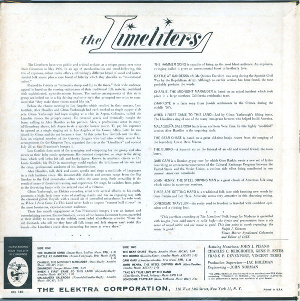 The Limeliters : The Limeliters (LP, Album, Mono)