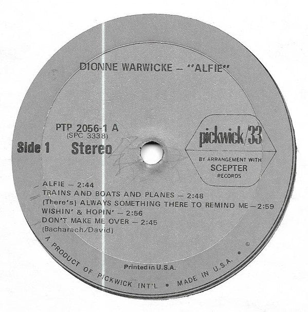 Dionne Warwick : Alfie / Make It Easy On Yourself (2xLP, Comp, Gat)