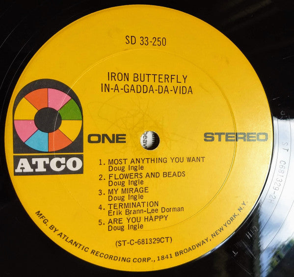 Iron Butterfly : In-A-Gadda-Da-Vida (LP, Album, RP, CTH)