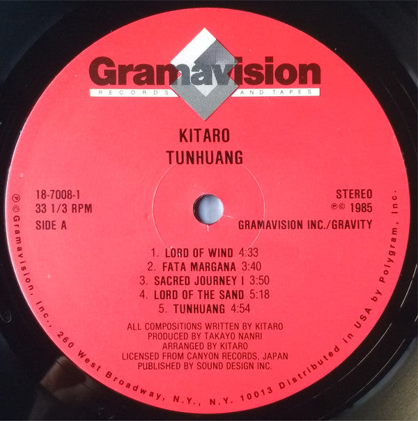Kitaro : Tunhuang (LP, Album, Aud)