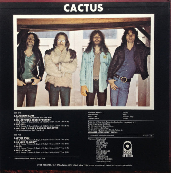Cactus (3) : Cactus (LP, Album, PR )