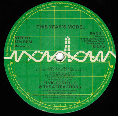 Elvis Costello & The Attractions : This Year's Model (LP, Album, 'EG)