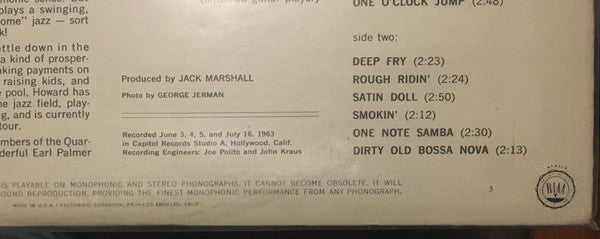 The Howard Roberts Quartet : H.R. Is A Dirty Guitar Player (LP, Album, Mono)