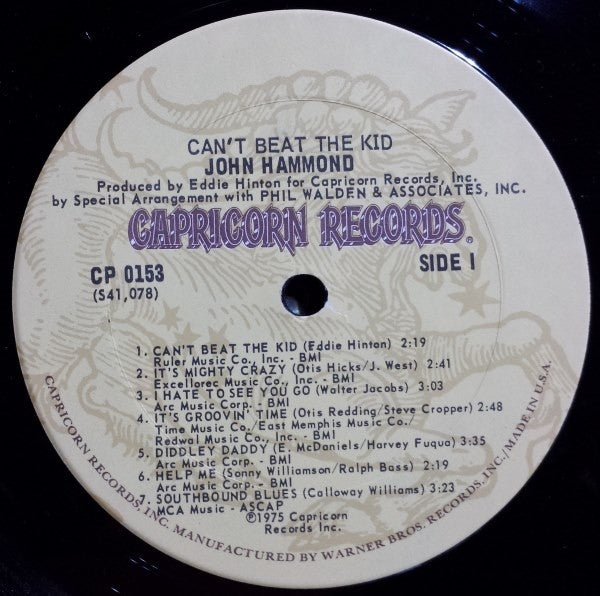 John Hammond* : Can't Beat The Kid (LP, Album)