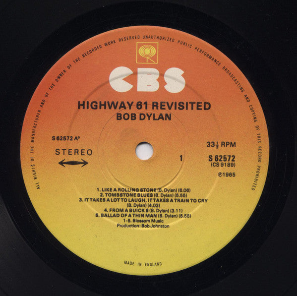 Bob Dylan : Highway 61 Revisited (LP, Album, RE)