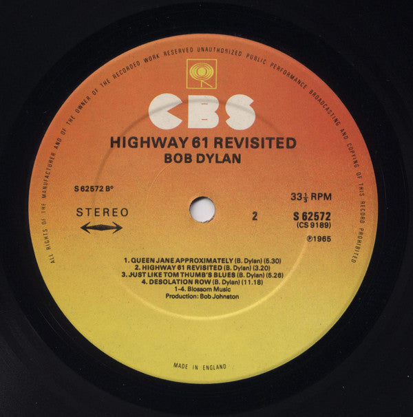 Bob Dylan : Highway 61 Revisited (LP, Album, RE)