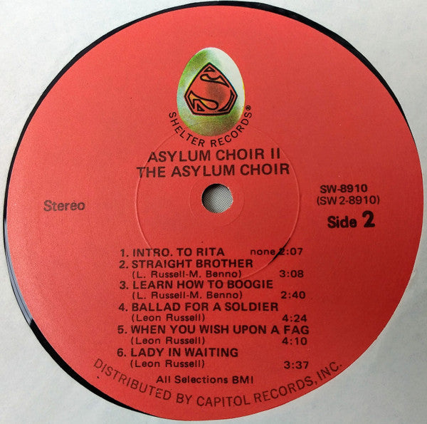 Leon Russell & Marc Benno : Asylum Choir II (LP, Album, Los)
