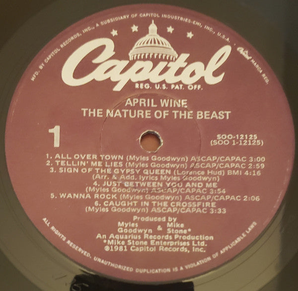 April Wine : The Nature Of The Beast (LP, Album, Win)