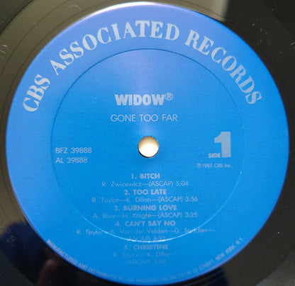 Widow (2) : Gone Too Far (LP, Album)