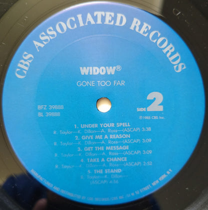 Widow (2) : Gone Too Far (LP, Album)