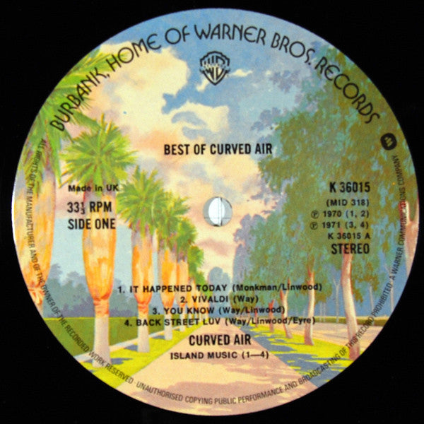 Curved Air : The Best Of Curved Air (LP, Comp)