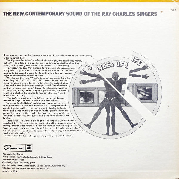 The Ray Charles Singers : Slices Of Life (LP, Album, Gat)