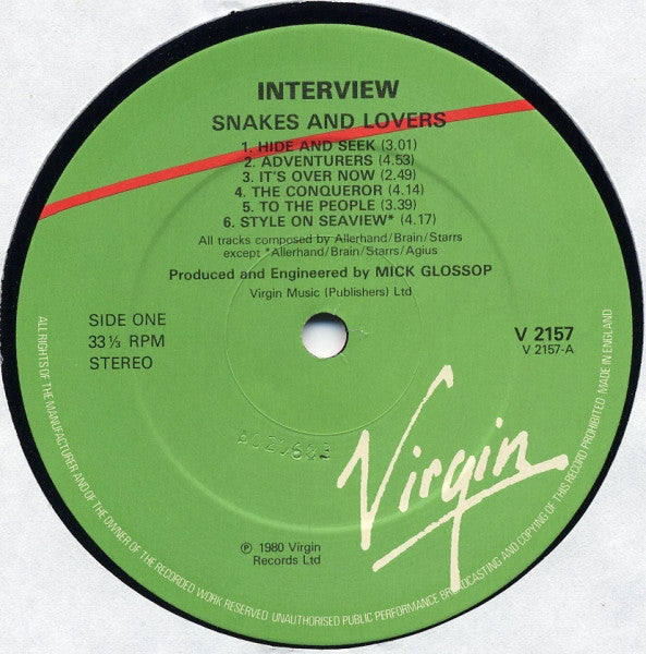Interview : Snakes And Lovers (LP, Album)