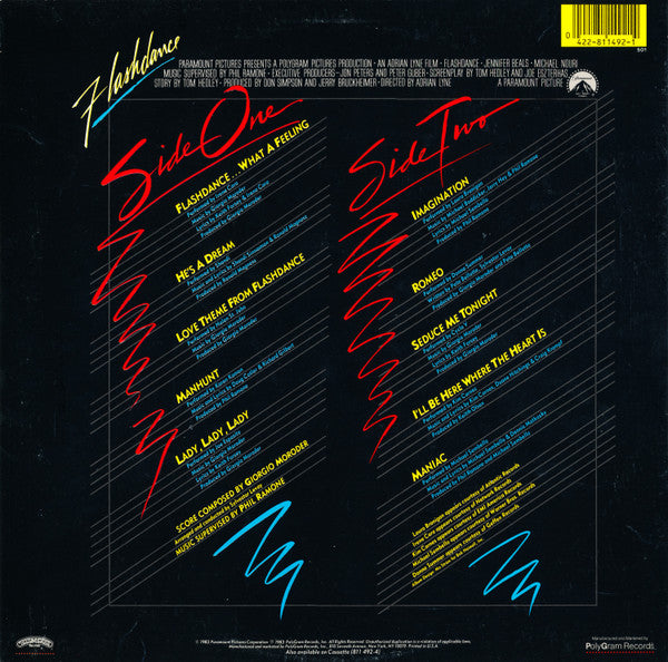 Various : Flashdance (Original Soundtrack From The Motion Picture) (LP, Album, 53 )