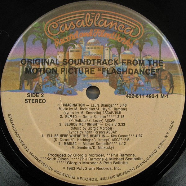 Various : Flashdance (Original Soundtrack From The Motion Picture) (LP, Album, 53 )