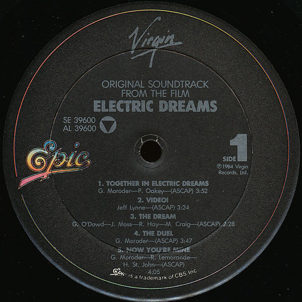 Various : Electric Dreams (Original Soundtrack From The Film) (LP, Album, Car)