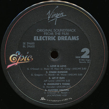 Various : Electric Dreams (Original Soundtrack From The Film) (LP, Album, Car)