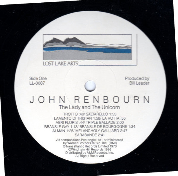 John Renbourn : The Lady And The Unicorn (LP, Album, RM, EMW)
