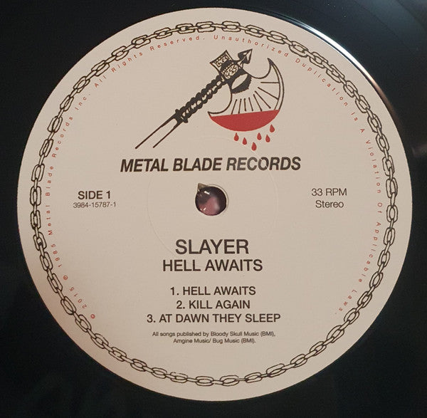 Slayer : Hell Awaits (LP, Album, RE, RM, 180)