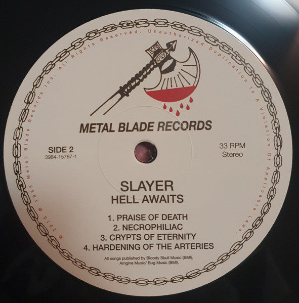 Slayer : Hell Awaits (LP, Album, RE, RM, 180)
