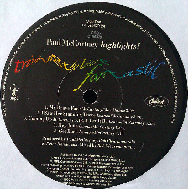 Paul McCartney : Tripping The Live Fantastic - Highlights! (LP, Album, Club)