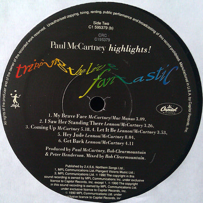 Paul McCartney : Tripping The Live Fantastic - Highlights! (LP, Album, Club)