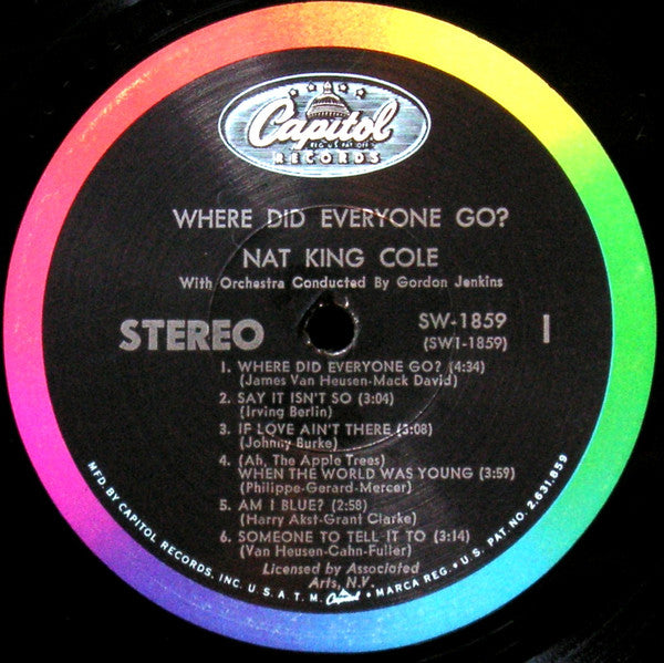 Nat King Cole : Where Did Everyone Go? (LP, Album)
