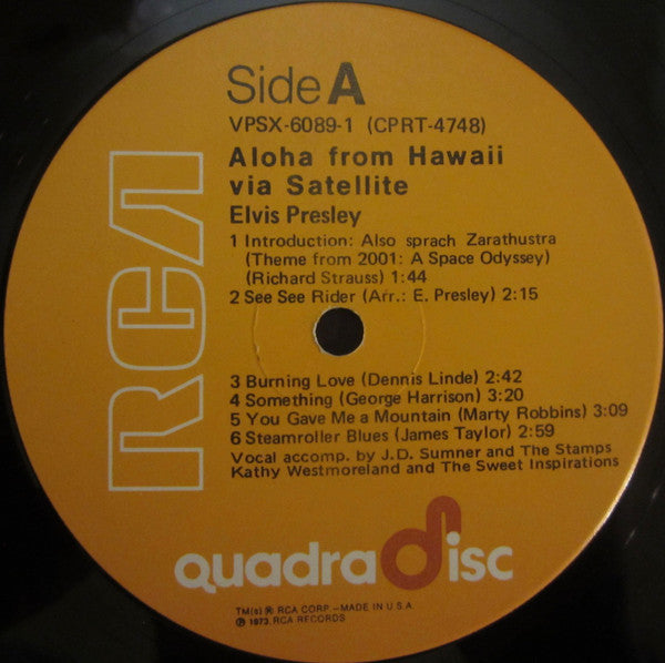 Elvis Presley : Aloha From Hawaii Via Satellite (2xLP, Album, Quad, RP, Ind)