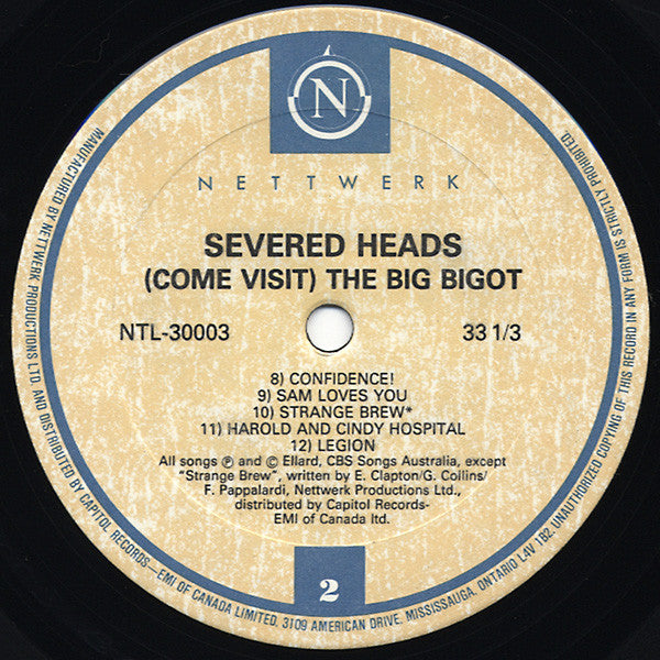 Severed Heads : Come Visit The Big Bigot (LP, Album)