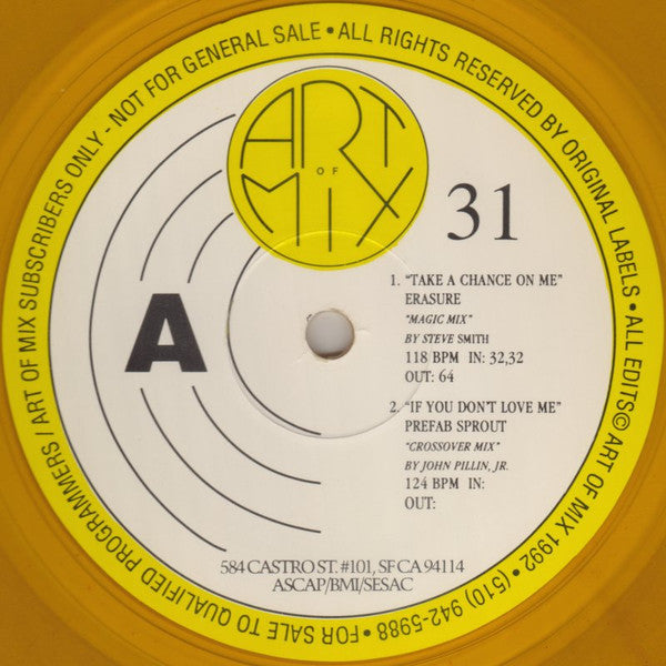 Various : Art Of Mix - Remixes For The Masters 31 (12", Promo, Yel)