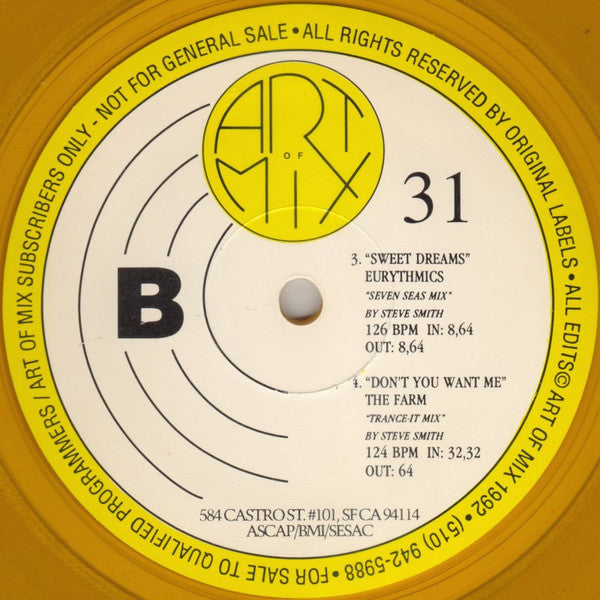 Various : Art Of Mix - Remixes For The Masters 31 (12", Promo, Yel)