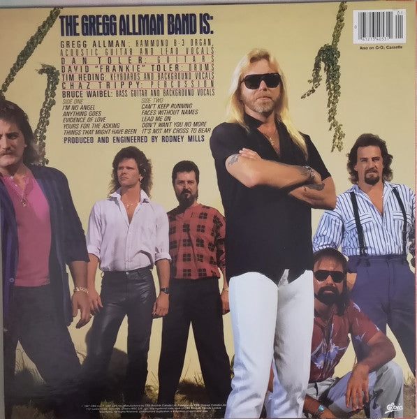 The Gregg Allman Band : I'm No Angel (LP, Album)