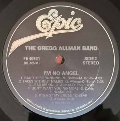 The Gregg Allman Band : I'm No Angel (LP, Album)
