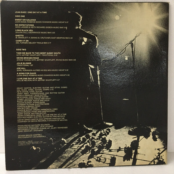 Joan Baez : One Day At A Time (LP, Album, Pit)