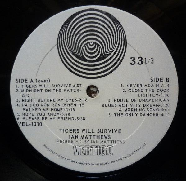 Ian Matthews* : Tigers Will Survive (LP, Album, Tex)
