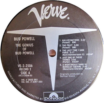 Bud Powell : The Genius Of Bud Powell (2xLP, Comp)