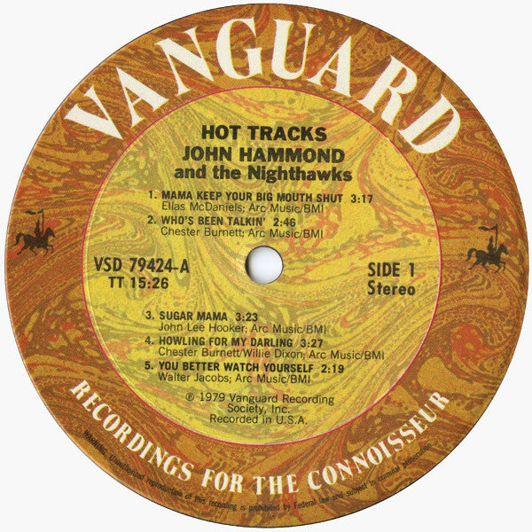 John Hammond* And The Nighthawks (3) : Hot Tracks (LP, Album)