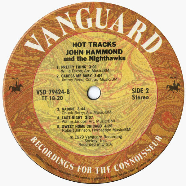 John Hammond* And The Nighthawks (3) : Hot Tracks (LP, Album)