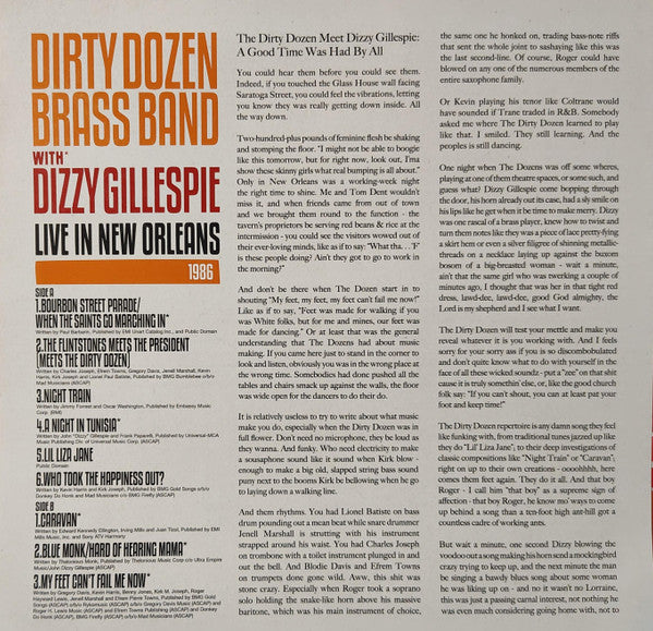 The Dirty Dozen Brass Band With Dizzy Gillespie : Live In New Orleans (LP, Album, S/Edition, Red)