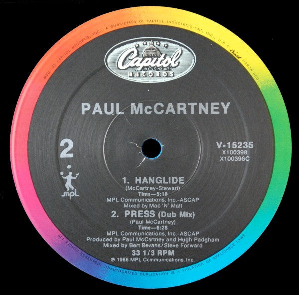Paul McCartney : Press (12", Maxi)