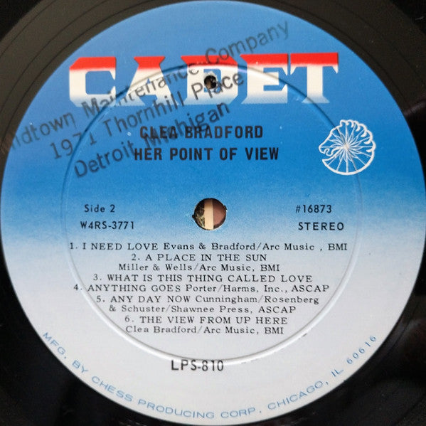 Clea Bradford : Her Point Of View (LP, Album, Ind)