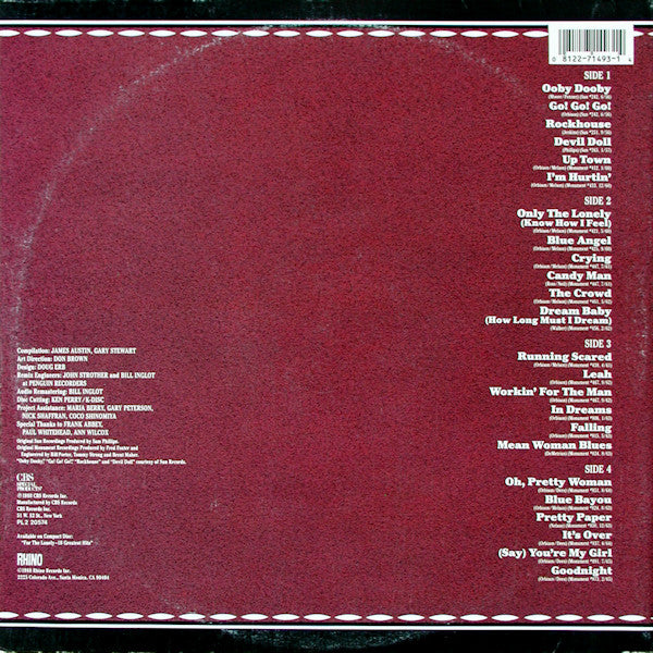Roy Orbison : For The Lonely: A Roy Orbison Anthology, 1956-1965 (2xLP, Comp, Gat)