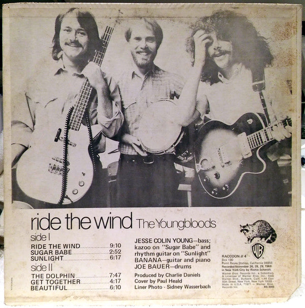 The Youngbloods : Ride The Wind (LP, Album, Pit)