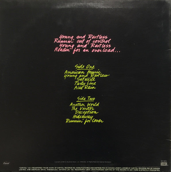 Prism (7) : Young And Restless (LP, Album)